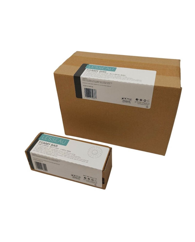 LESSEAU bar soap Mille Fleur 1x12pz + DISPENSER NO-TOUCH